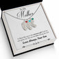 Custom Baby Feet Necklace with Birthstone Son to mother