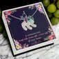 Custom Baby Feet Necklace with Birthstone A Mother is someone you laugh with, dream with, and love with all your heart.