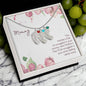 Custom Baby Feet Necklace with Birthstone Mommy to be - Snuggled in Your tummy