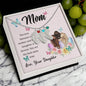 Custom Baby Feet Necklace with Birthstone Mom, The love between a mother and her daughter is forever