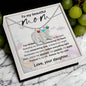 Custom Baby Feet Necklace with Birthstone To my Beautiful Mom Love your Daughter