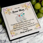 Custom Baby Feet Necklace with Birthstone To My Bonus Mom