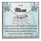 Custom Baby Feet Necklace with Birthstone To My Mom