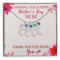 Custom Baby Feet Necklace with Birthstone Wishing you a happy Mothers day