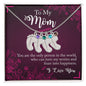 Custom Baby Feet Necklace with Birthstone To My Mom you are the person