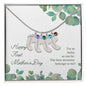 Custom Baby Feet Necklace with Birthstone Happy First Mother's Day