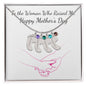 Custom Baby Feet Necklace with Birthstone To the Woman who raised me, Happy Mothers Day
