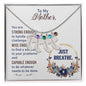 Custom Baby Feet Necklace with Birthstone To my Mother-Just breathe