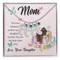 Custom Baby Feet Necklace with Birthstone Mom, The love between a mother and her daughter is forever