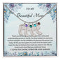 Custom Baby Feet Necklace with Birthstone To My Beautiful Mom