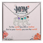 Custom Baby Feet Necklace with Birthstone to the world you are a mother