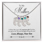 Custom Baby Feet Necklace with Birthstone, To my Mother