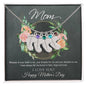 Custom Baby Feet Necklace with Birthstone Mom, Happy Mothers Day