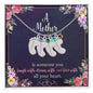 Custom Baby Feet Necklace with Birthstone A Mother is someone you laugh with, dream with, and love with all your heart.