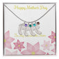 Custom Baby Feet Necklace with Birthstone Happy Mother's Day to my Incredible Mom