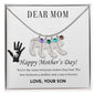Custom Baby Feet Necklace with Birthstone Dear Mom,  Happy Mother’s Day! You’re the mom