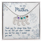Custom Baby Feet Necklace with Birthstone To My Mon if there ever comes a day where we cant be together