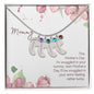 Custom Baby Feet Necklace with Birthstone Mommy to be - Snuggled in Your tummy