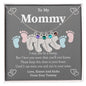 Custom Baby Feet Necklace with Birthstone To my Mommy to be
