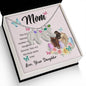 Custom Baby Feet Necklace with Birthstone Mom, The love between a mother and her daughter is forever