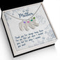 Custom Baby Feet Necklace with Birthstone To My Mon if there ever comes a day where we cant be together