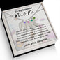 Custom Baby Feet Necklace with Birthstone To my Beautiful Mom Love your Daughter
