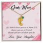Custom Baby Feet Necklace with Birthstone Dear Mom-Happy Mother’s Day!