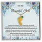 Custom Baby Feet Necklace with Birthstone To My Beautiful Mom
