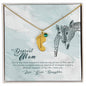 Custom Baby Feet Necklace with Birthstone To my mom- you're the most beautiful