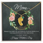 Custom Baby Feet Necklace with Birthstone Mom, Happy Mothers Day