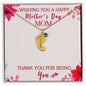 Custom Baby Feet Necklace with Birthstone Wishing you a happy Mothers day