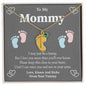 Custom Baby Feet Necklace with Birthstone To my Mommy to be