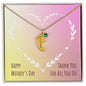 Custom Baby Feet Necklace with Birthstone Happy Mother's Day Thank you for all you do