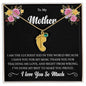 Custom Baby Feet Necklace with Birthstone To My Mother