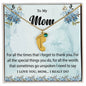 Custom Baby Feet Necklace with Birthstone To My Mom