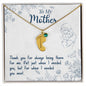 Custom Baby Feet Necklace with Birthstone To My Mon if there ever comes a day where we cant be together