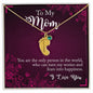 Custom Baby Feet Necklace with Birthstone To My Mom you are the person