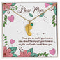Custom Baby Feet Necklace with Birthstone Dear Mom I love you so much
