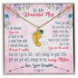 Custom Baby Feet Necklace with Birthstone To My wanderful Mom