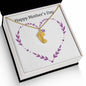 Custom Baby Feet Necklace with Birthstone Happy Mother's Day Purple Heart