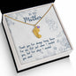 Custom Baby Feet Necklace with Birthstone To My Mon if there ever comes a day where we cant be together