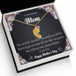 Custom Baby Feet Necklace with Birthstone To My Beautiful Mom2