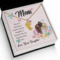 Custom Baby Feet Necklace with Birthstone Mom, The love between a mother and her daughter is forever