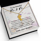 Custom Baby Feet Necklace with Birthstone To my Beautiful Mom Love your Daughter