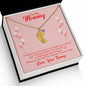 Custom Baby Feet Necklace with Birthstone Mommy to be-To my mommy-I can hear you