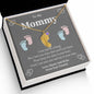 Custom Baby Feet Necklace with Birthstone To my Mommy to be