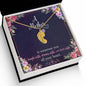 Custom Baby Feet Necklace with Birthstone A Mother is someone you laugh with, dream with, and love with all your heart.