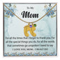 Custom Baby Feet Necklace with Birthstone To My Mom