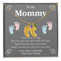 Custom Baby Feet Necklace with Birthstone To my Mommy to be
