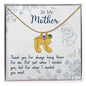 Custom Baby Feet Necklace with Birthstone To My Mon if there ever comes a day where we cant be together